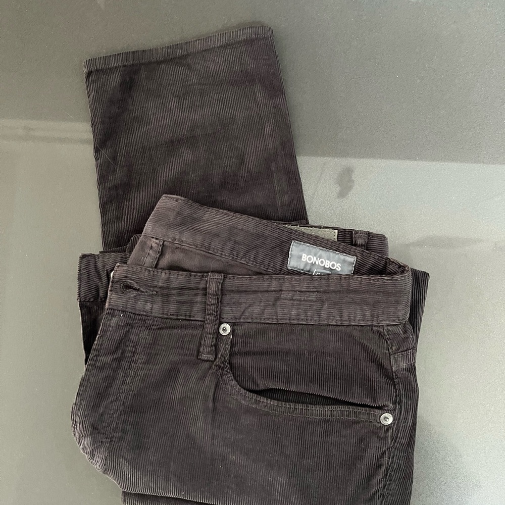 Bonobos Men's Black Corduroy Pants 33/32
